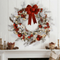Puleo International 32in. LED Adorned Flocked Artificial Wreath - image 2