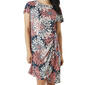 Womens Robbie Bee Short Sleeve Floral Sarong Shift Dress - image 3
