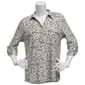 Womens Emily Daniels 3/4 Sleeve Dot Button Front Blouse - image 1