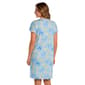 Womens Charmour Ruffled Short Sleeve Butterfly V-Neck Nightshirt - image 3