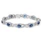 Gianni Argento Sapphire XO Oval Silver Bracelet - image 1