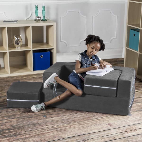 Jaxx Zipline Convertible Kids Loveseat