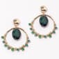 Ashley Cooper(tm) Gold-Tone Ring with Green Beads Drop Earrings - image 1
