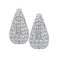 Gianni Argento Lab Grown White Sapphire Pave Teardrop Earrings - image 1