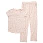 Womens Shabby Chic Short Sleeve Floral Wide Leg Pajama Set - image 1