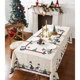 Avanti Country Snowman Holiday Tablecloth