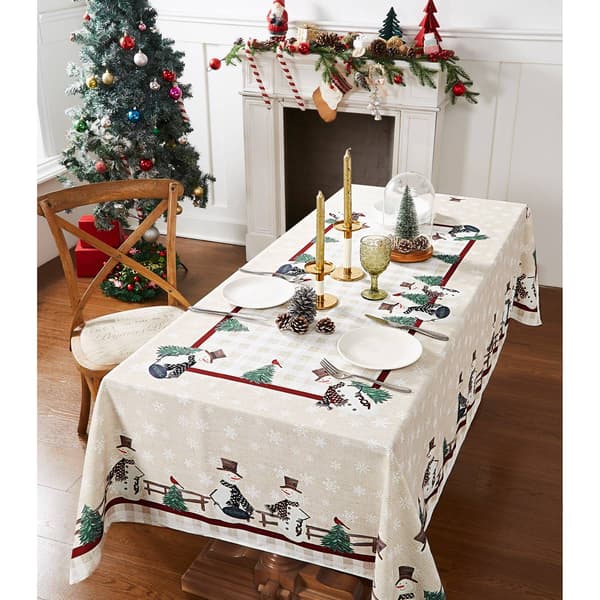 Avanti Country Snowman Holiday Tablecloth