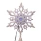 Kurt Adler 10in Cool White LED Glitter Snowflake Treetop - image 5