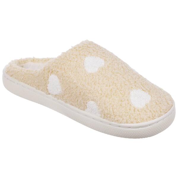Womens Capelli New York Berber Scuffs w/Hearts Slippers - image 