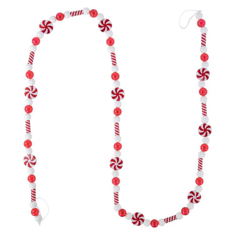 Northlight Seasonal 6ft. Frosted Peppermint Christmas Garland