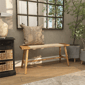 9th & Pike® Traditional Brown Wood Bench - image 6