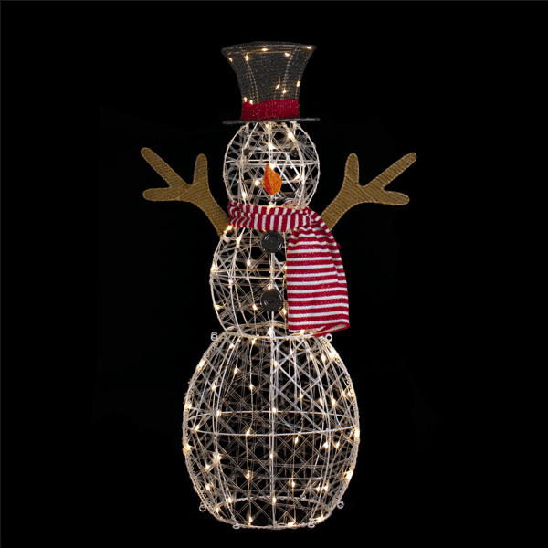 Northlight 48in. LED Top Hat Snowman Outdoor Christmas Decoration