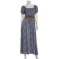 Juniors Wallflower Challis Smock Bodice Puff Sleeve Maxi Dress - image 1
