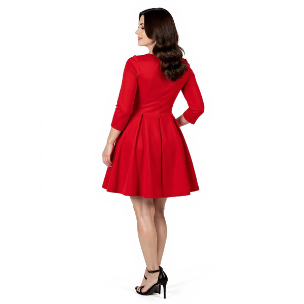 Plus Size 24/7 Comfort Apparel Fit & Flare Pocket Maternity Dress