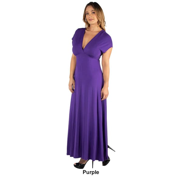 Plus Size 24/7 Comfort Apparel Empire Waist Maxi Dress