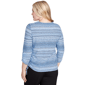 Petite Alfred Dunner Business As Usual Splice Stripe Blouse - image 2