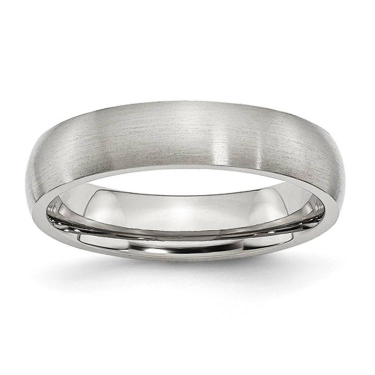 Mens Gentlemen's Classics(tm) Stainless Steel 5mm Wedding Band