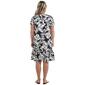 Womens Tiffany & Grey Short Sleeve Floral Ruffle Hem Shift Dress - image 2