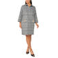 Plus Size MSK 3/4 Sleeve Plaid Grommet Pocket Shift Dress - image 3
