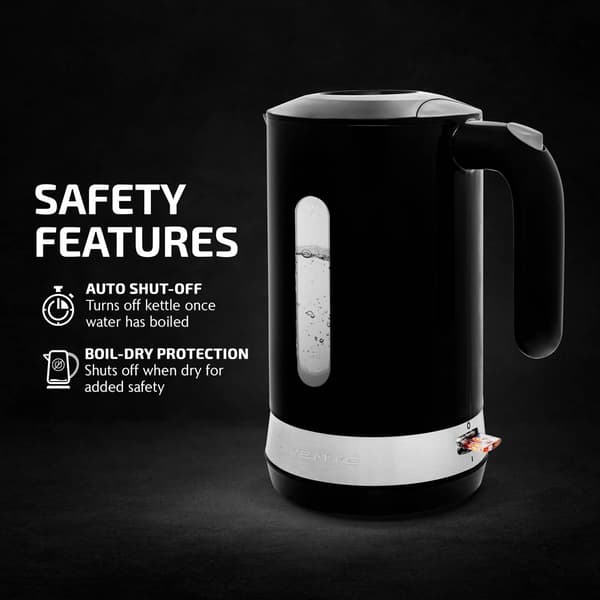 Ovente 1.8 Liter Electric Kettle w/ ProntoFill™ Lid - Black