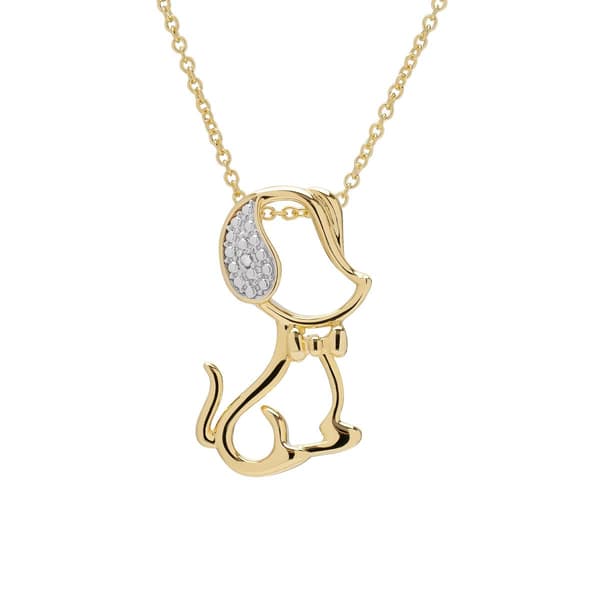 Accents by Gianni Argento Diamond Accent Dog Silhouette Pendant - image 