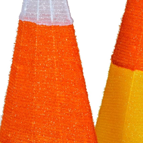 National Tree 3pc. Pre-Lit Candy Corn Cones
