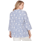 Plus Size Alfred Dunner Classics 3/4 Sleeve Pinstripe Blouse - image 2
