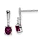 14kt. White Gold Rhodolite Garnet Earrings - image 1