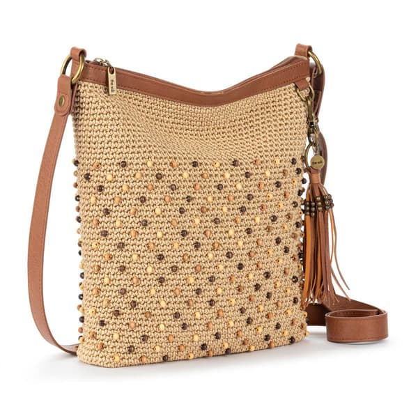 The Sak Lucia Crochet Crossbody - Bamboo Neutral Beads