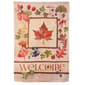Evergreen Welcome Fall Leaf Suede House Flag - image 1