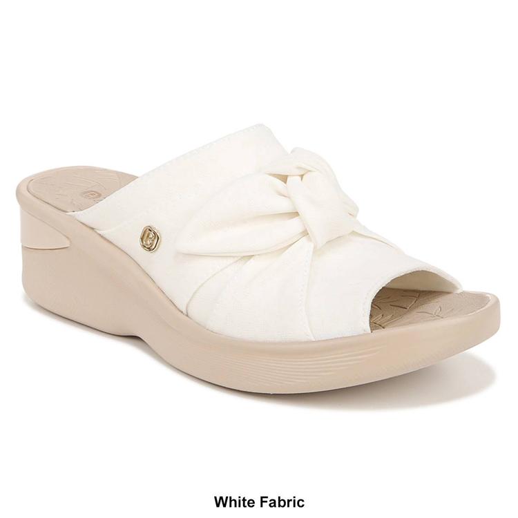 Womens BZees Smile Wedge Slide Sandals