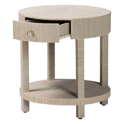 bali & pari Sadia Bohemian Woven Natural Grasscloth Nightstand