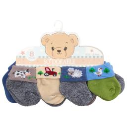 Baby Girl (NB-12M) so''dorable Ib 8pk. Lil Farmer Terry Cuff Socks