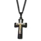 Mens Gentlemen's Classics&#40;tm&#41; Yellow & Silver IP Crucifix Necklace - image 1