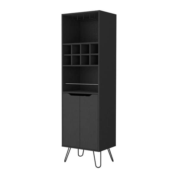 FM FURNITURE Sheffield H Bar Black Cabinet - image 
