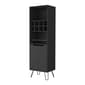 FM FURNITURE Sheffield H Bar Black Cabinet - image 1