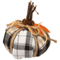Northlight Plaid Pumpkin with Leaf Fall Harvest Pumpkin Decor - image 3