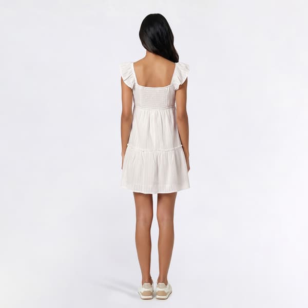 Juniors Trixxi Lace Trim Flutter Sleeve Skater Dress