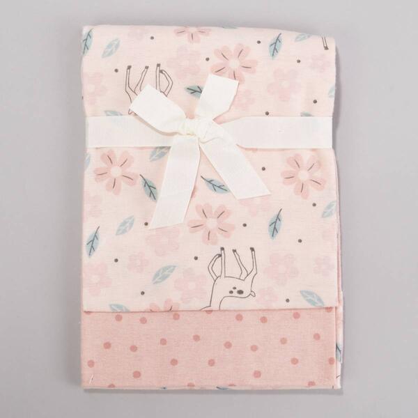 Baby Girl baby views&#40;R&#41; 2pk. Floral Flannel Blanket - image 