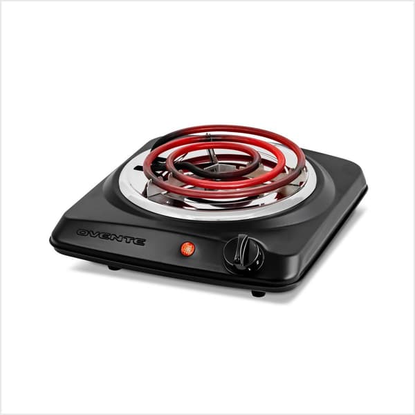 Ovente Electric Single Coil Burner 6in. Hot Plate Cooktop - Black - image 