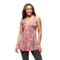 Womens 24/7 Comfort Apparel Casual Pink Paisley Tank Top - image 1