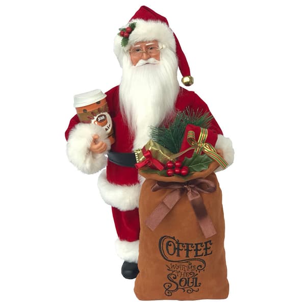 Santa's Workshop 15in. Coffee Claus Figurine - image 