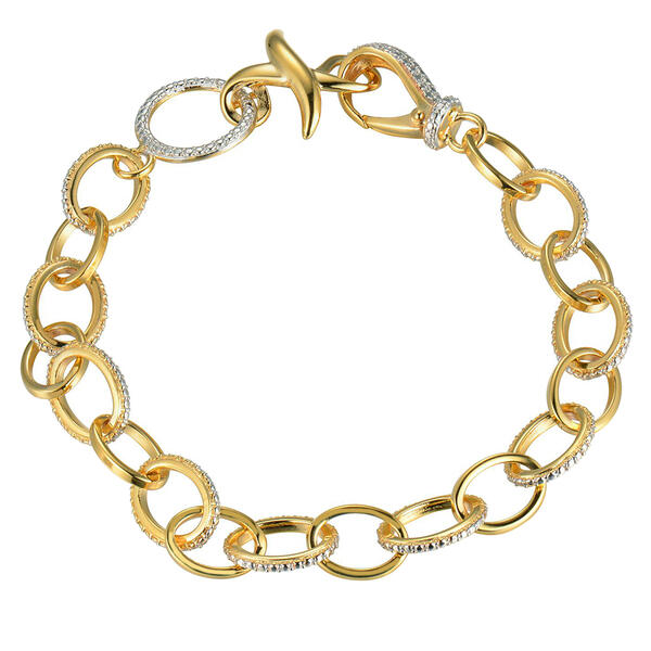 18kt. Gold over Sterling Silver Multiple Link Bracelet - image 