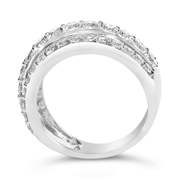 Haus of Brilliance 2ctw. Lab Grown Diamond 3 Row Band Ring