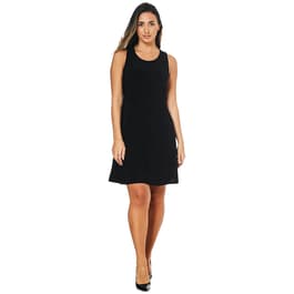 Petite MSK Sleeveless Tie Back Keyhole Solid Swing Shift Dress