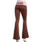 Juniors No Comment Fleece Lined Screen Fold Over Pants- Chocolate - image 3