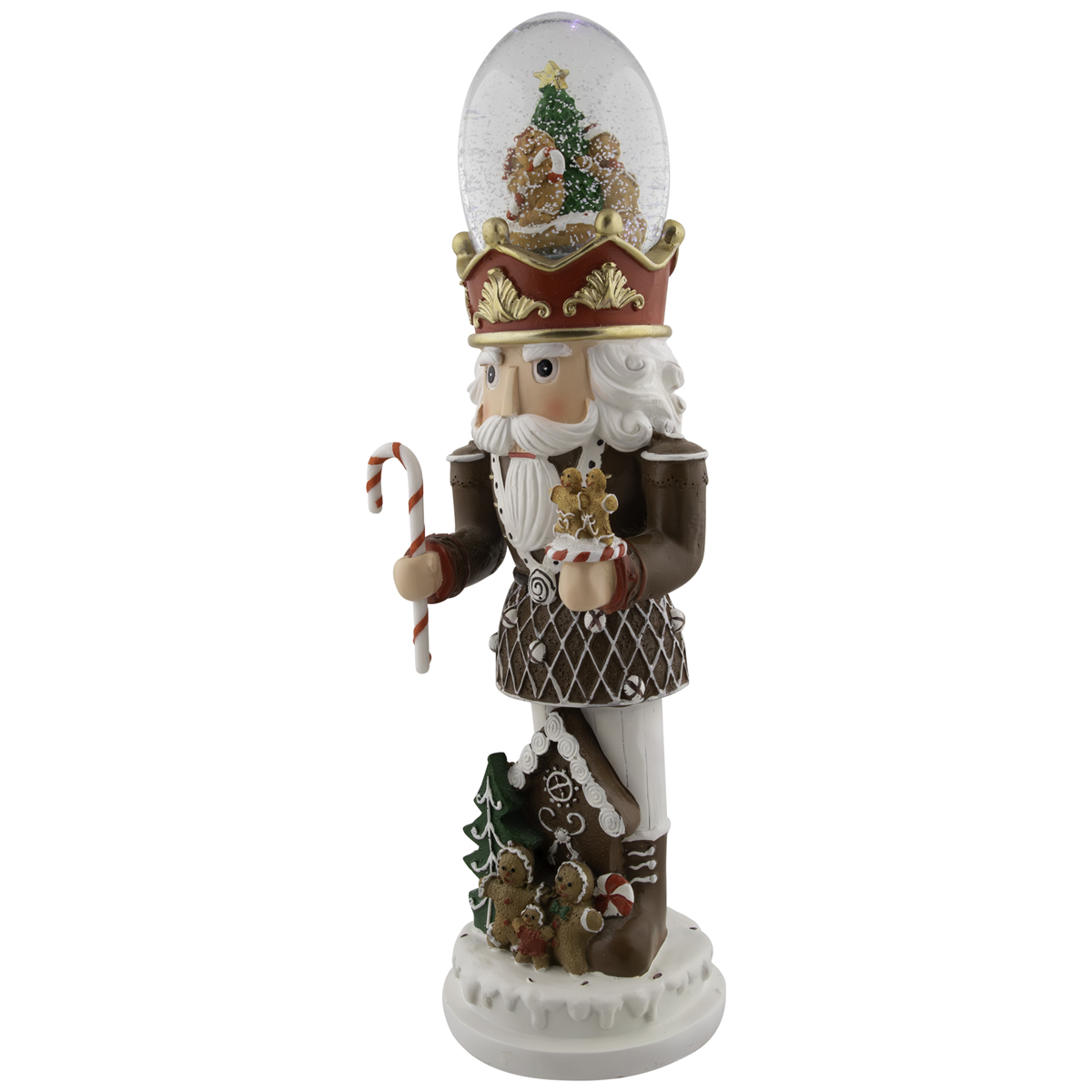Northlight Gingerbread Nutcracker Musical Christmas Snow Globe