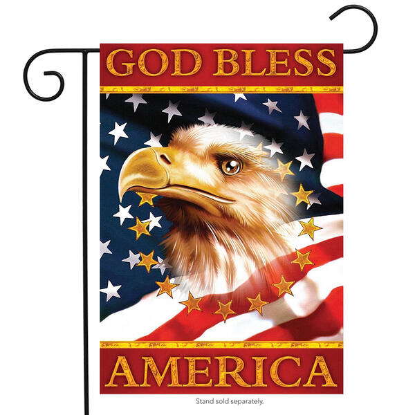 Briarwood Lane God Bless America Eagle Garden Flag - image 