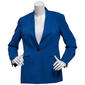 Womens Kasper Long Sleeve One Button Collarless Blazer - image 1