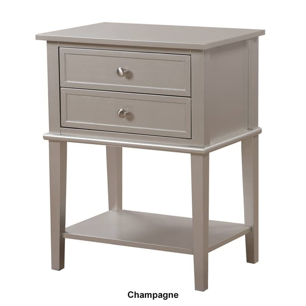 Passion Furniture Newton 2-Drawer Nightstand